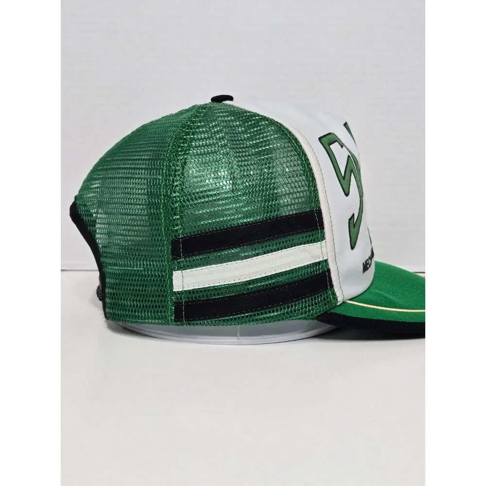 Vintage 80s Slagle Mechanical Contractors Trucker Hat | Green / White Snapback